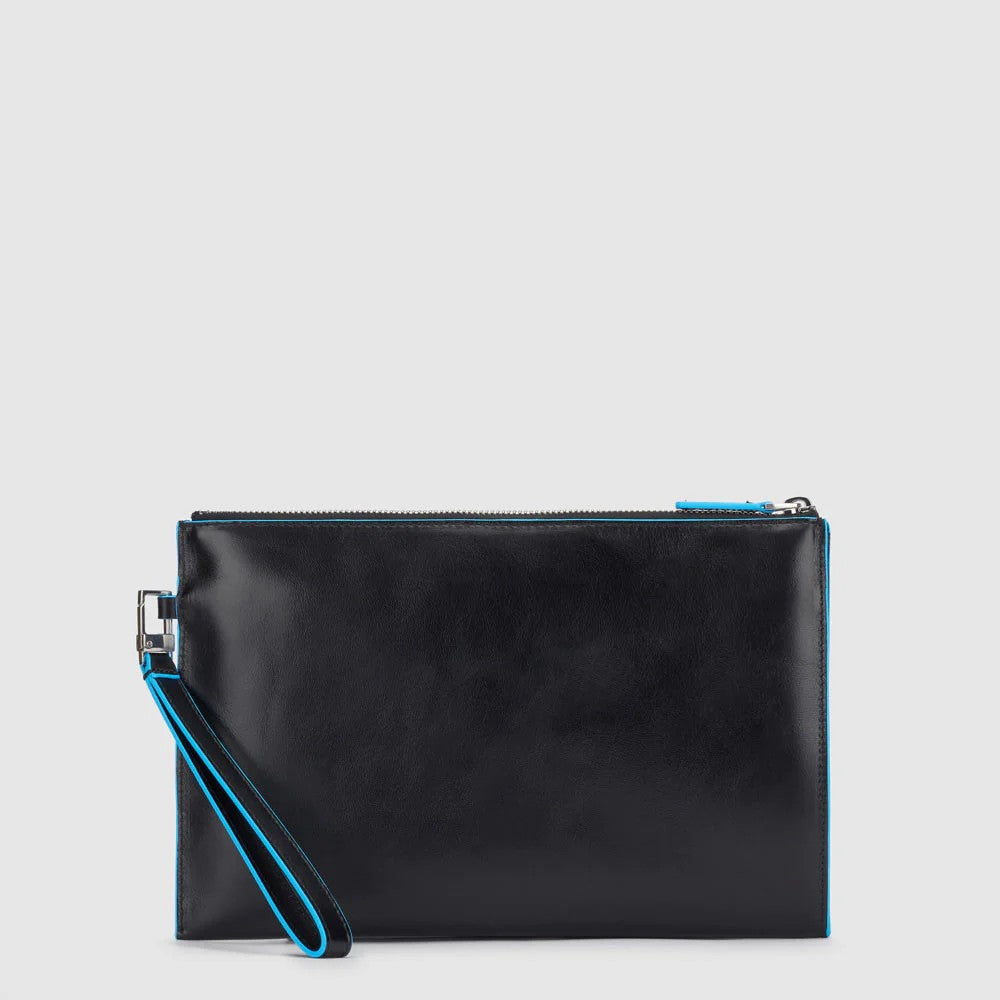 Piquadro pochette in pelle "Blue Square" Nero AC5099B2.N