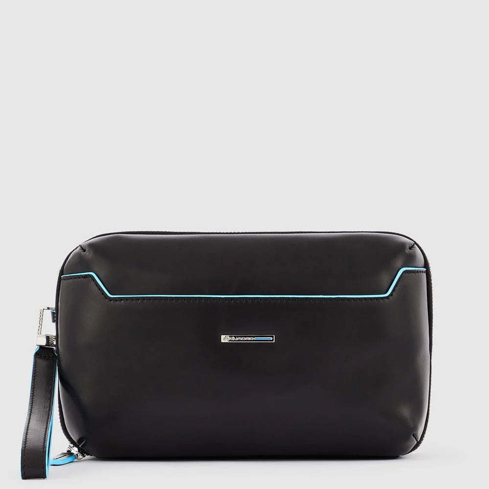Piquadro pochette in pelle "Blue Square" Nero AC5940B2R.N