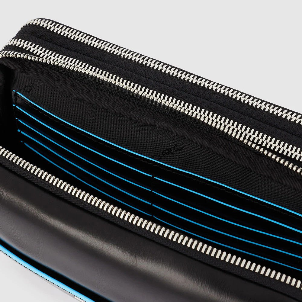 Piquadro pochette in pelle "Blue Square" Nero AC5940B2R.N