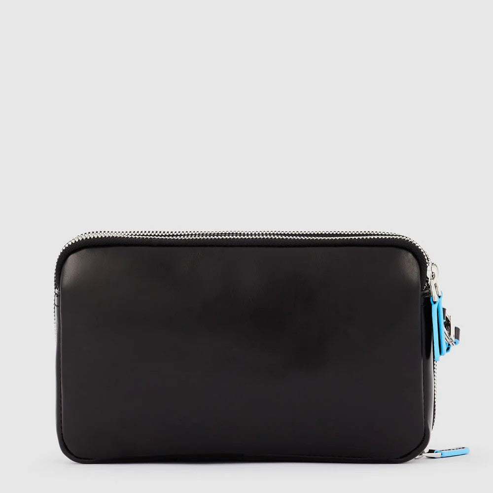 Piquadro pochette in pelle "Blue Square" Nero AC5940B2R.N