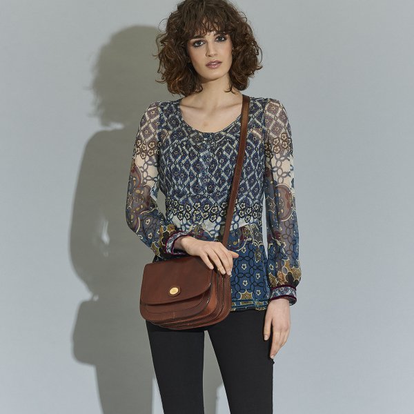 The Bridge borsa a tracolla in pelle "Story" Marrone 04415201.14