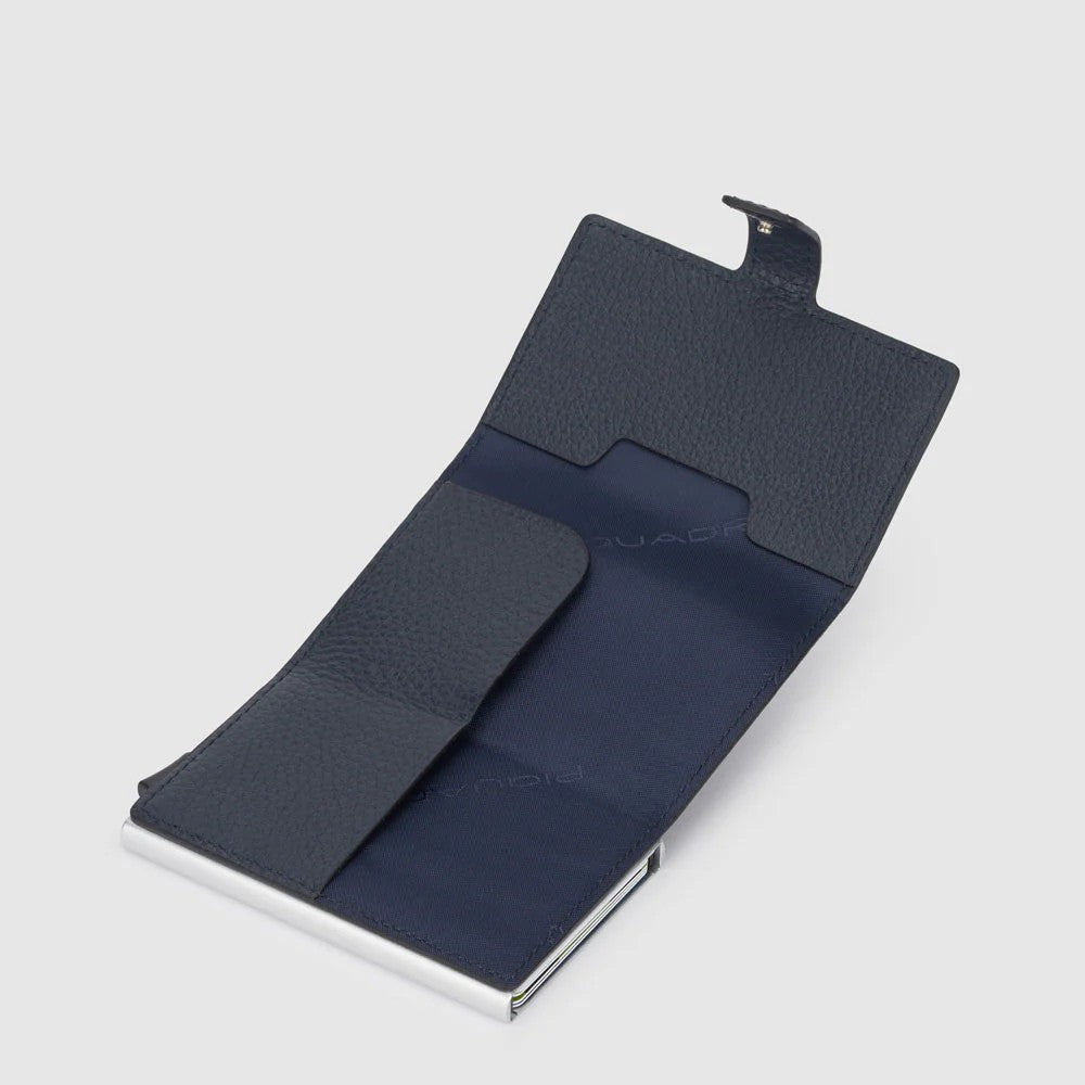 Piquadro portafogli compatto in metallo e pelle "Modus Special" Blu PP5649MOSR.BLU