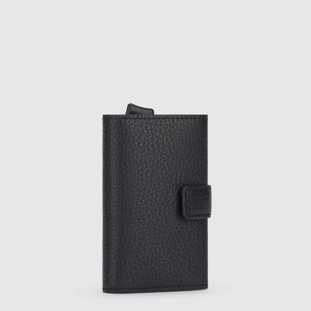 Piquadro portafogli compatto in metallo e pelle "Modus Special" Nero PP5649MOSR.N