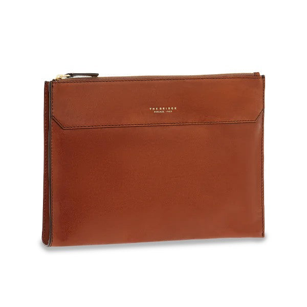 The Bridge pochette in pelle "Dante" Marrone 09343201.14