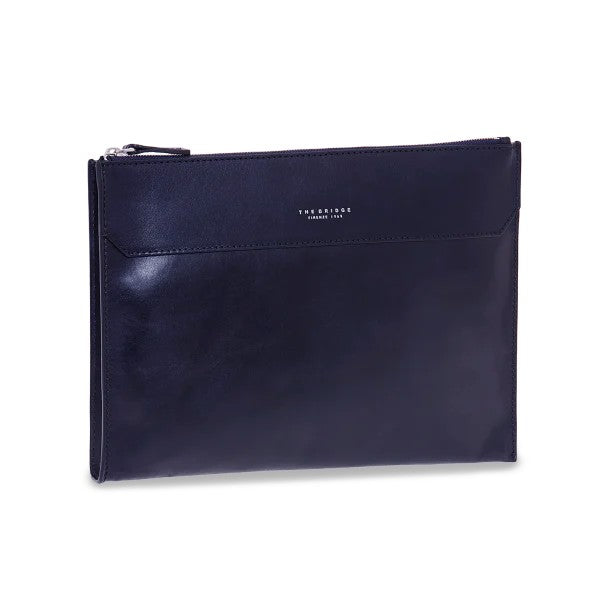 The Bridge pochette in pelle "Dante" Blu 09343201.I6