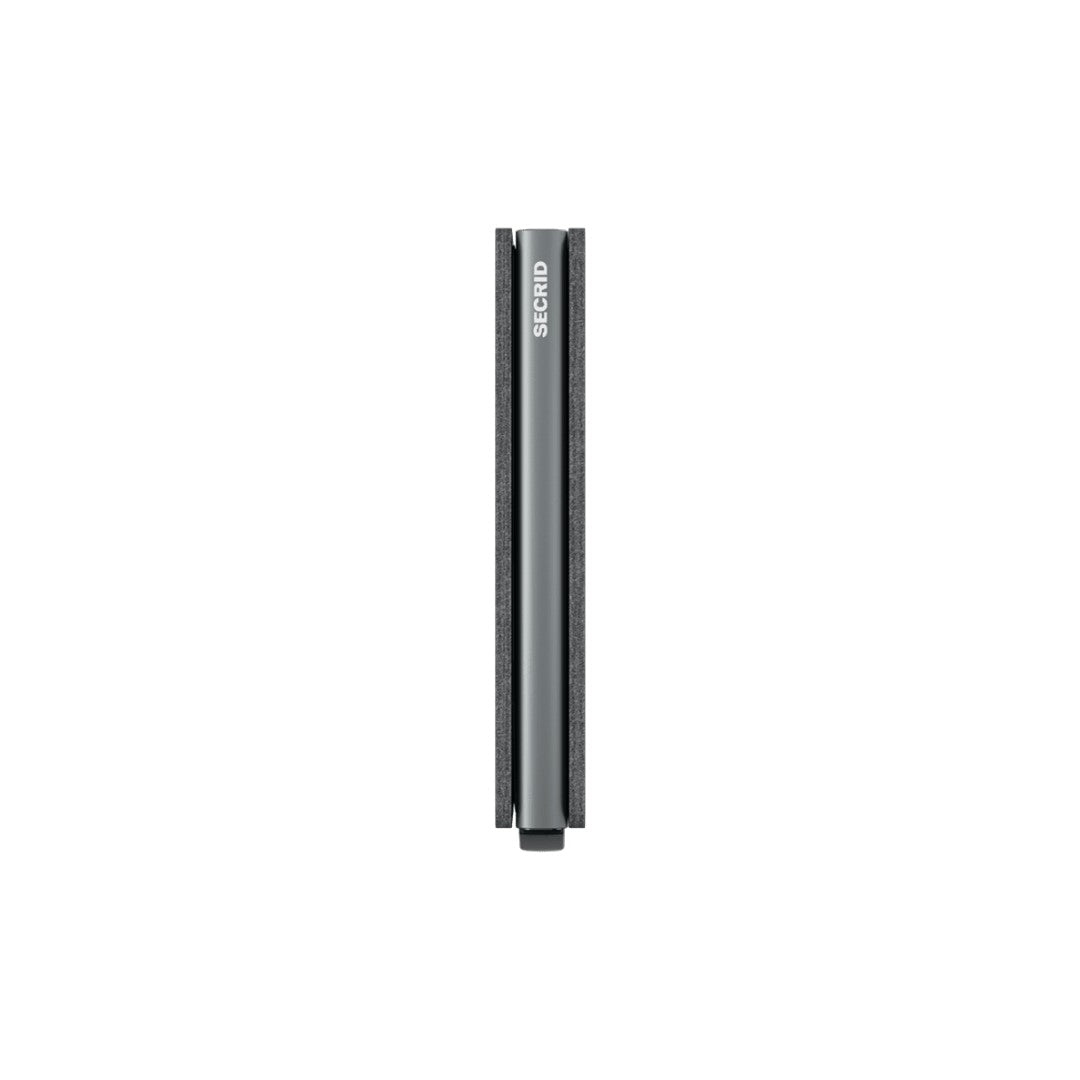Secrid portafogli compatto in alluminio e pelle "Slimwallet Carbon Cool" Grigio SCA.GREY