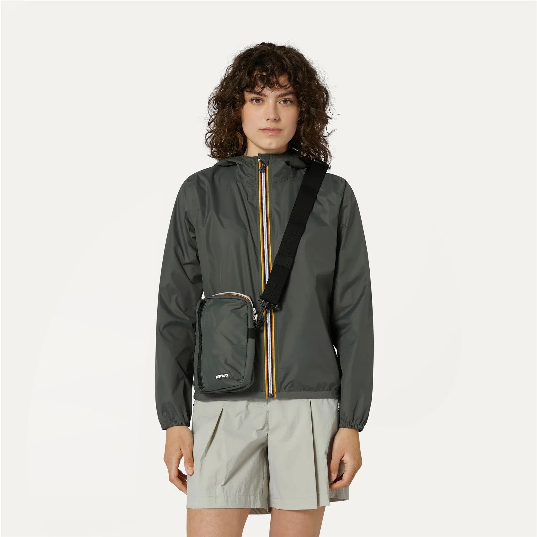 KWay borsello in tessuto"Barbiton" Verde BARBITON.GREEN BLACKISH