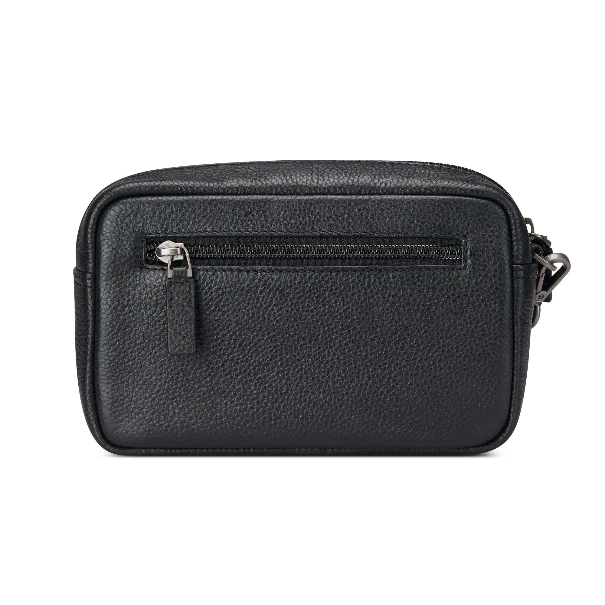 Roncato pochette 1 zip in pelle "Alaska" Nero 412421.01