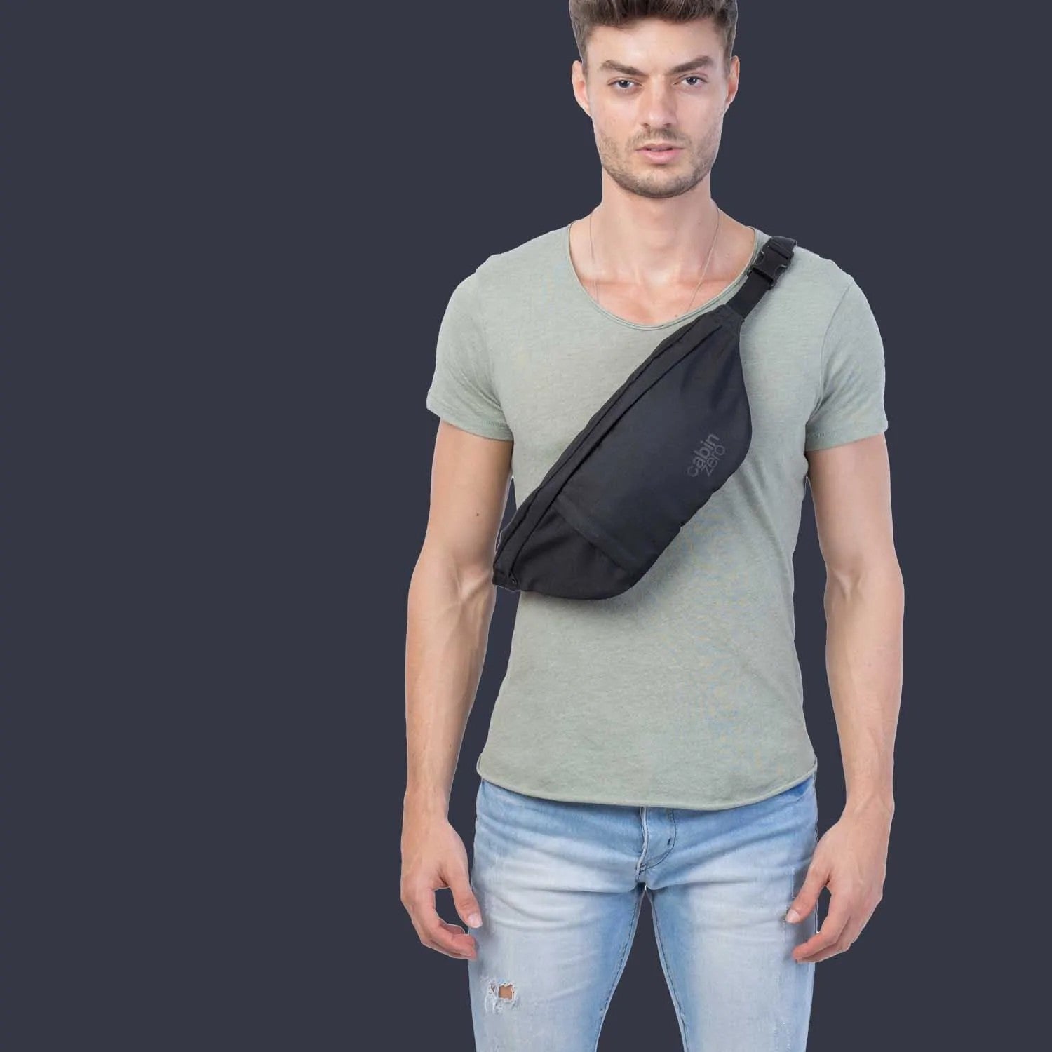 Cabin Zero marsupio in tessuto "Hip Pack" Nero CZ20.1201 ABSOLUTE BLACK