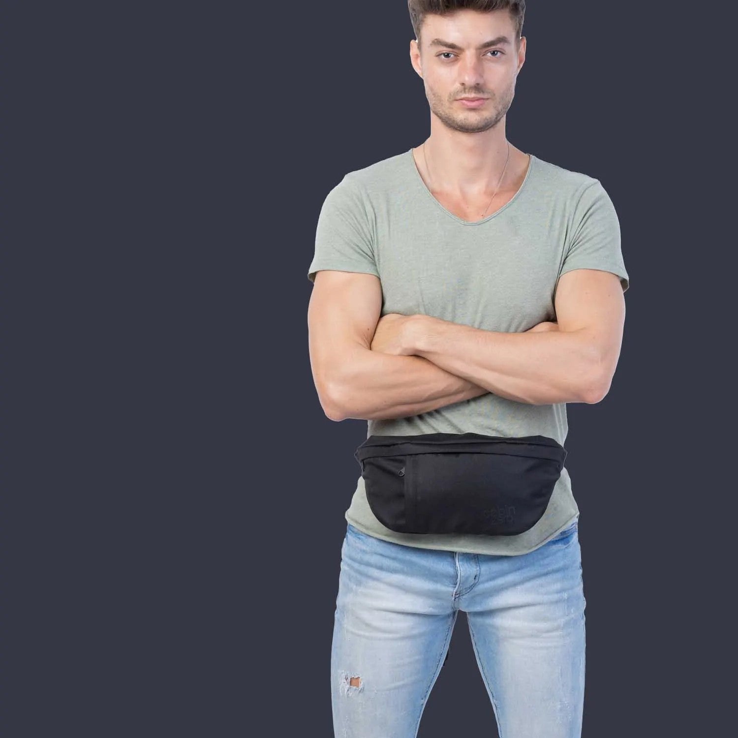 Cabin Zero marsupio in tessuto "Hip Pack" Nero CZ20.1201 ABSOLUTE BLACK