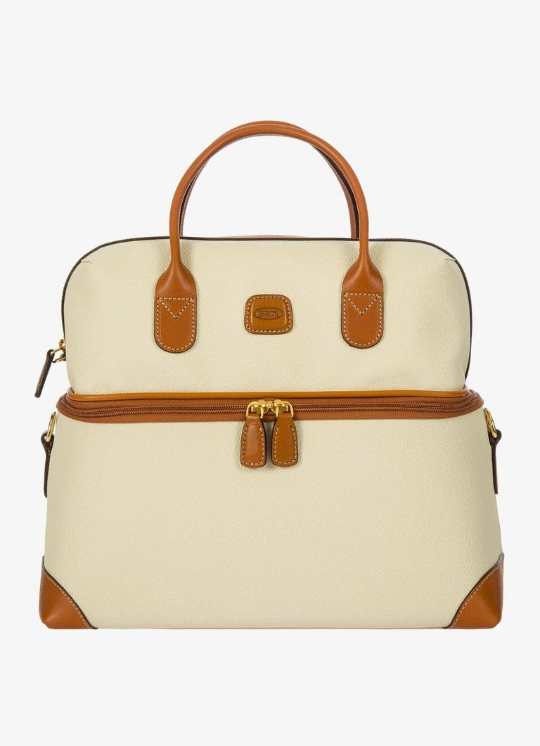 Bric's beauty case in tessuto e pelle "Firenze" Bianco BBJ02530.014 PANNA