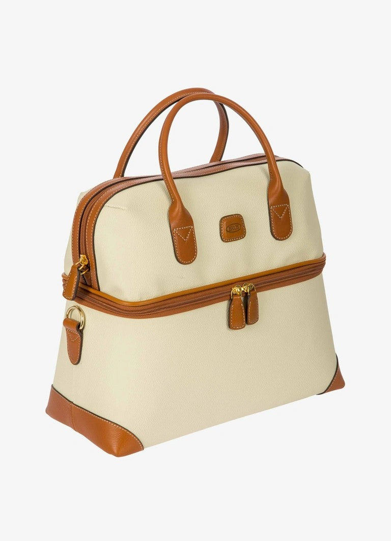 Bric's beauty case in tessuto e pelle "Firenze" Bianco BBJ02530.014 PANNA