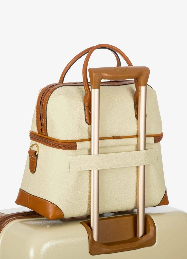 Bric's beauty case in tessuto e pelle "Firenze" Bianco BBJ02530.014 PANNA