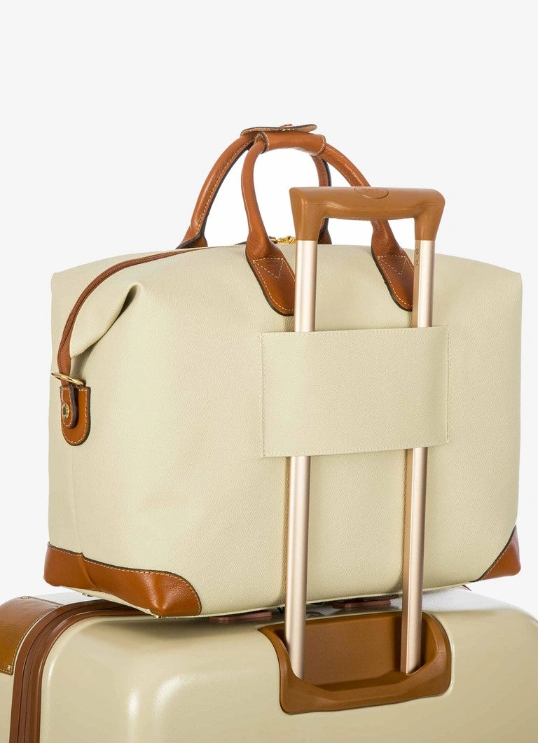 Bric's borsone in ecopelle e pelle "Firenze" Bianco BBJ20203.014 PANNA