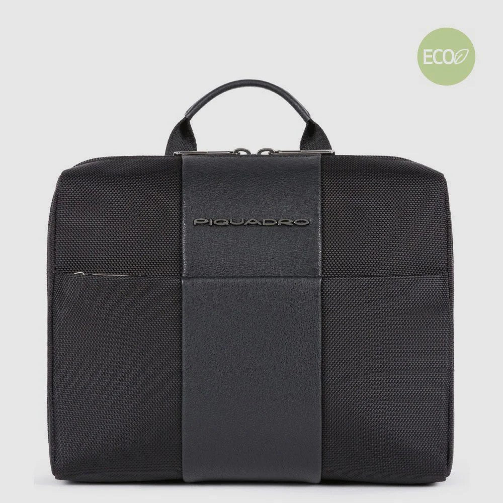 Piquadro beauty case in tessuto e pelle "Brief 2 Nero BY3058BR2.N