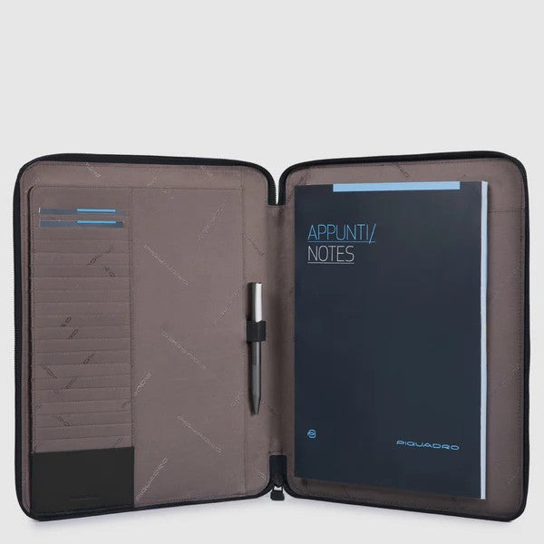 Piquadro portablocco in tessuto e pelle "P16" Nero PB2830P16.CHEVN