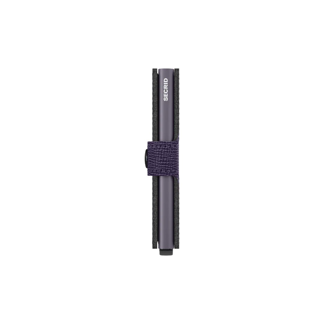 Secrid portafogli compatto in alluminio e pelle "Miniwallet Crisple" Viola MC.PURPLE