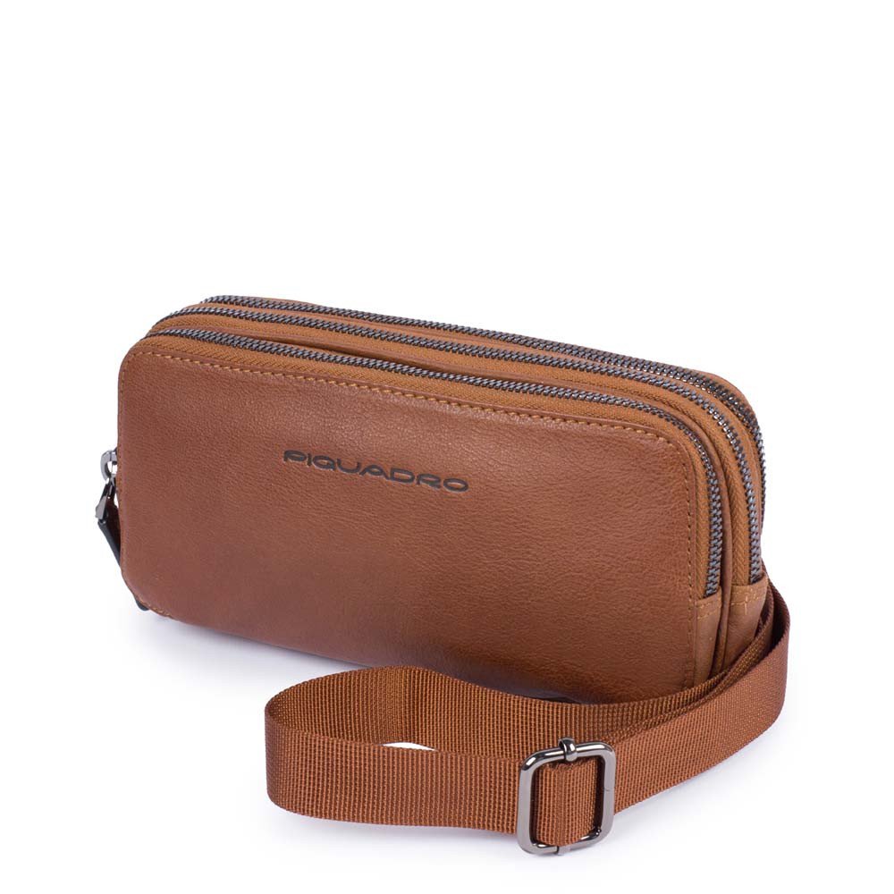 Piquadro pochette in pelle "B3 - Black Square" Cuoio AC2141B3.CU