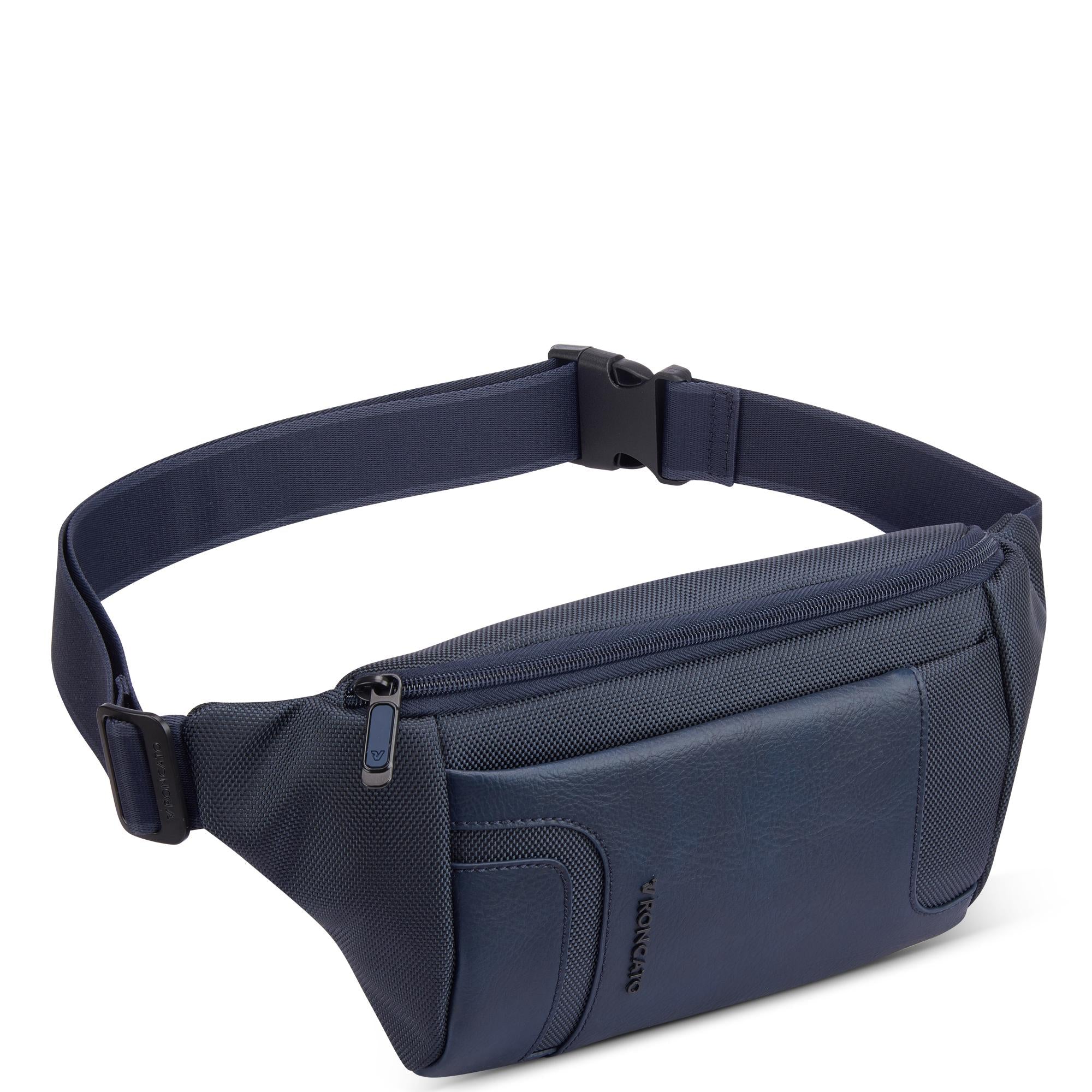 Roncato marsupio in tessuto ed ecopelle "Panama 4 Blu 400897.23