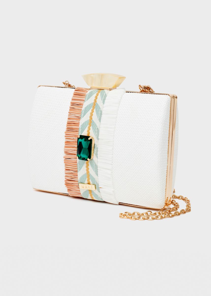 Nalì clutch in tessuto "Kassy" Bianco WIPC0091.BIANCO