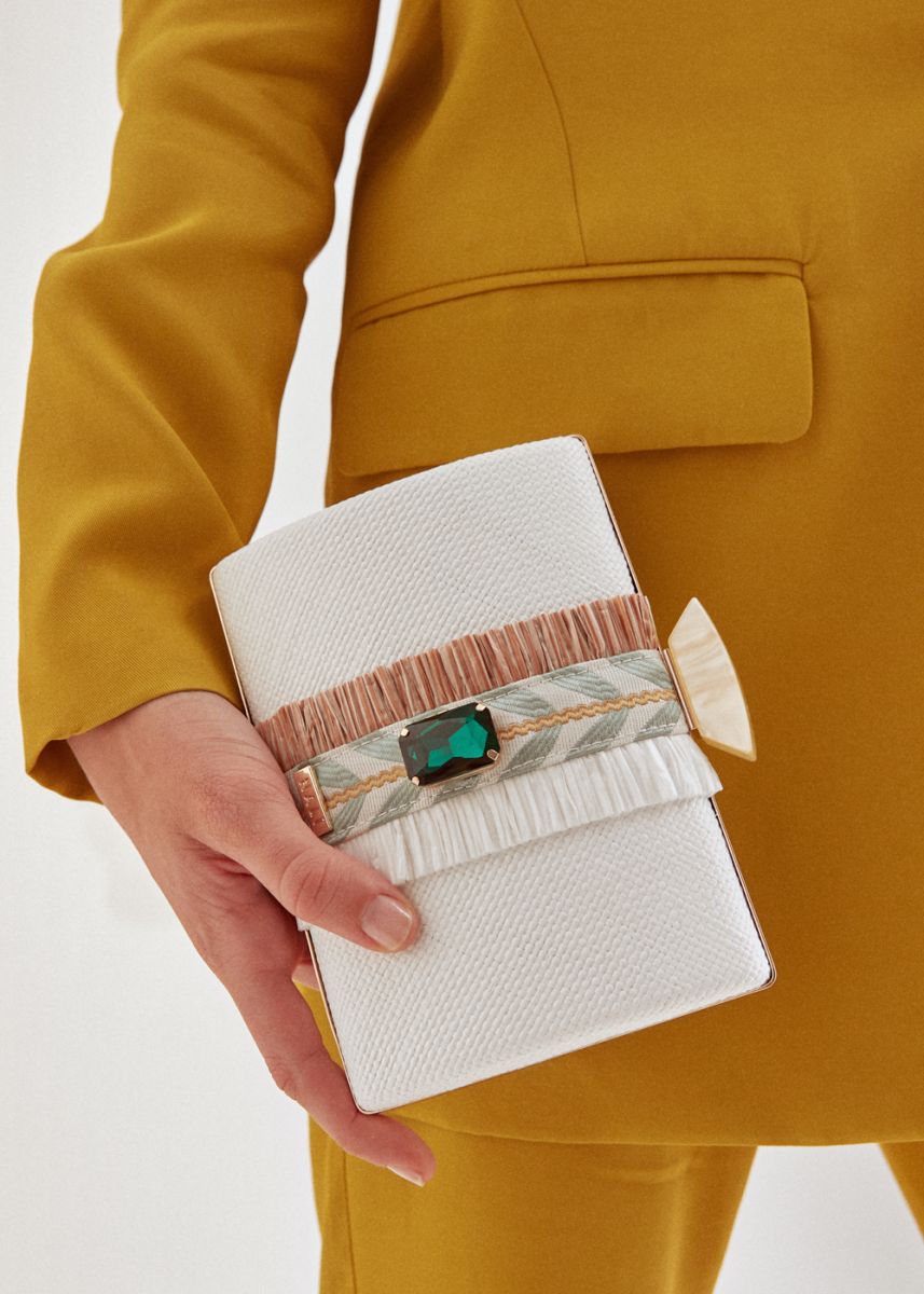 Nalì clutch in tessuto "Kassy" Bianco WIPC0091.BIANCO
