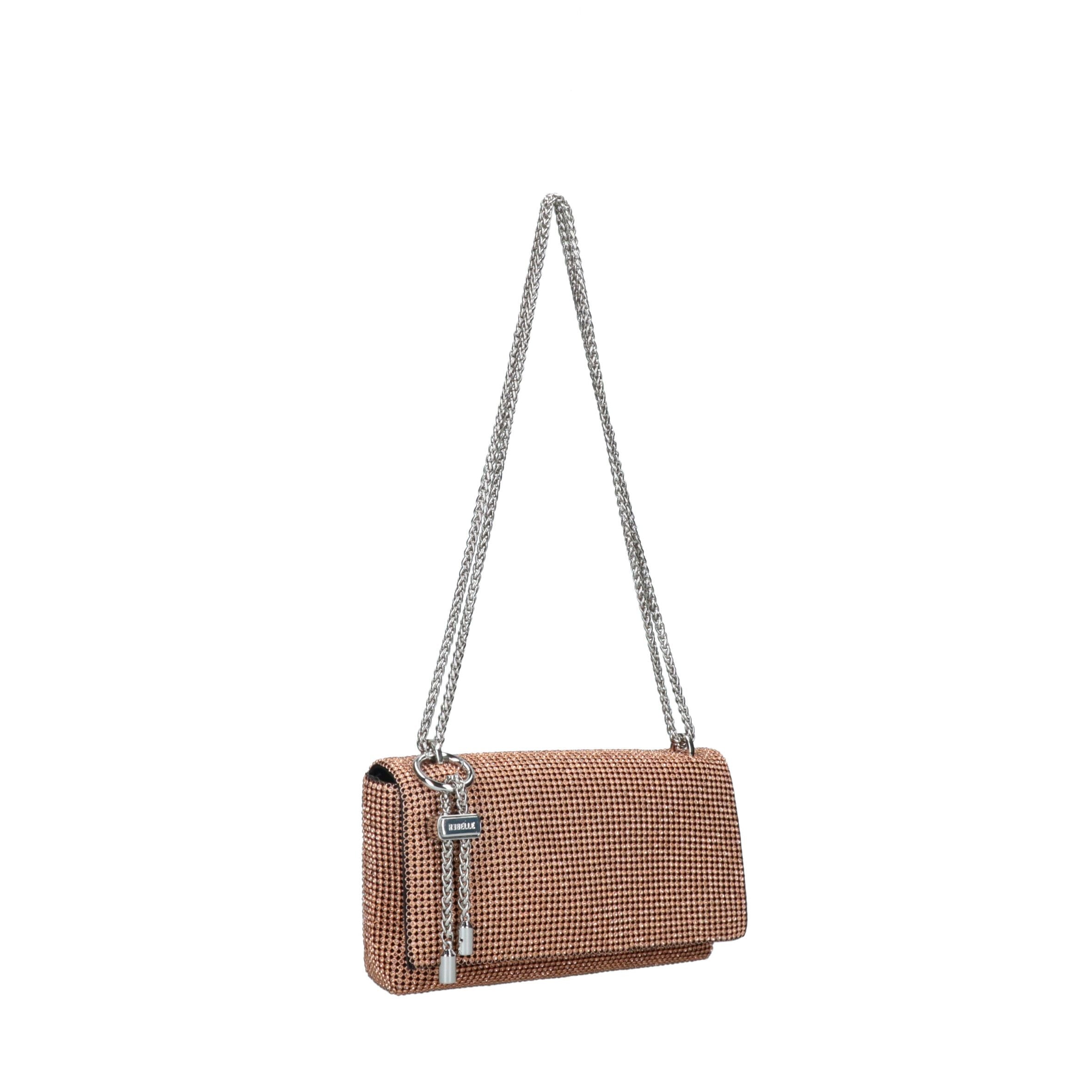REBELLE borsa a spalla in tessuto "Sparkly" Oro 1WR104TX0142.A642 PLATINUM