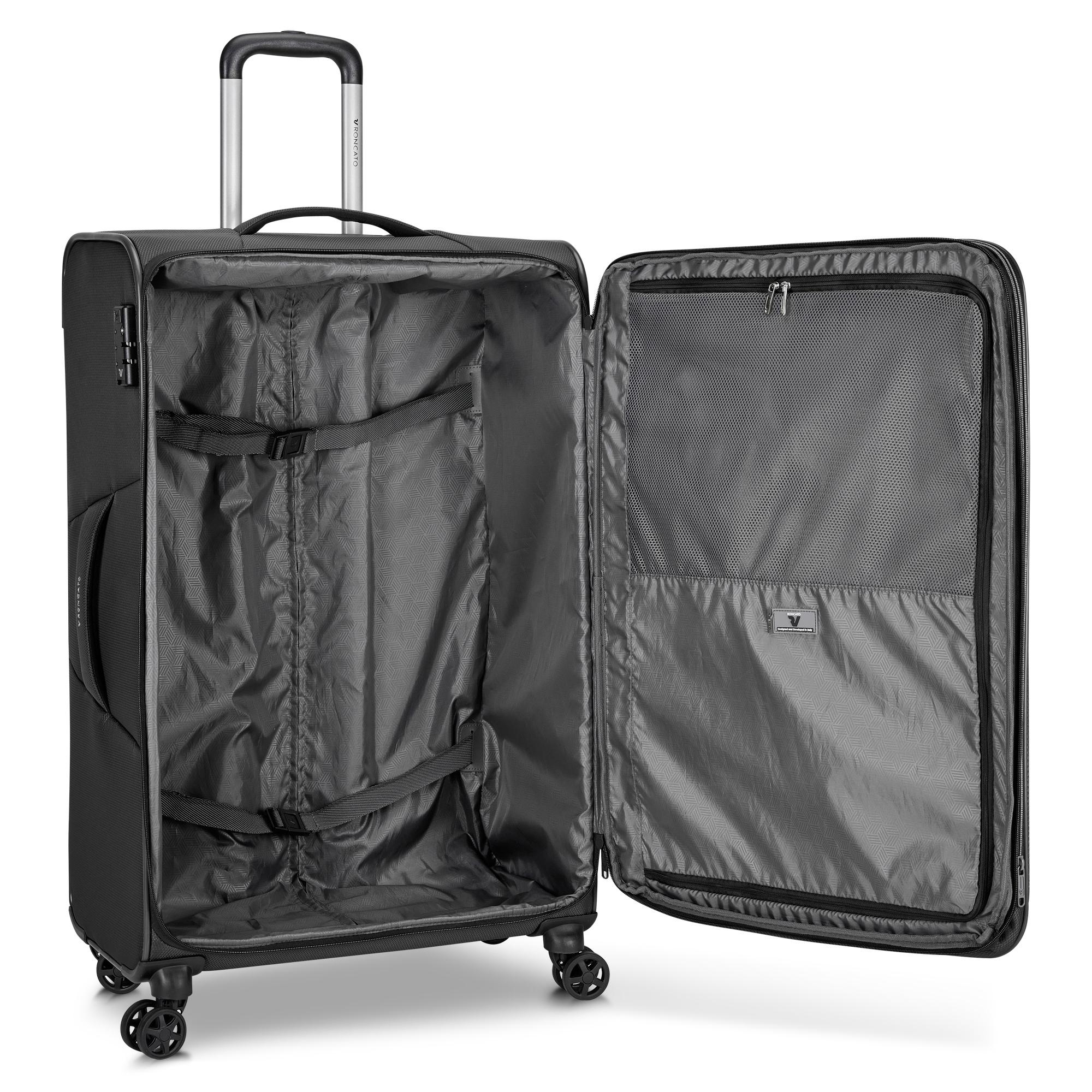 Roncato trolley grande in tessuto "Jazz" Nero 414641.01 NERO
