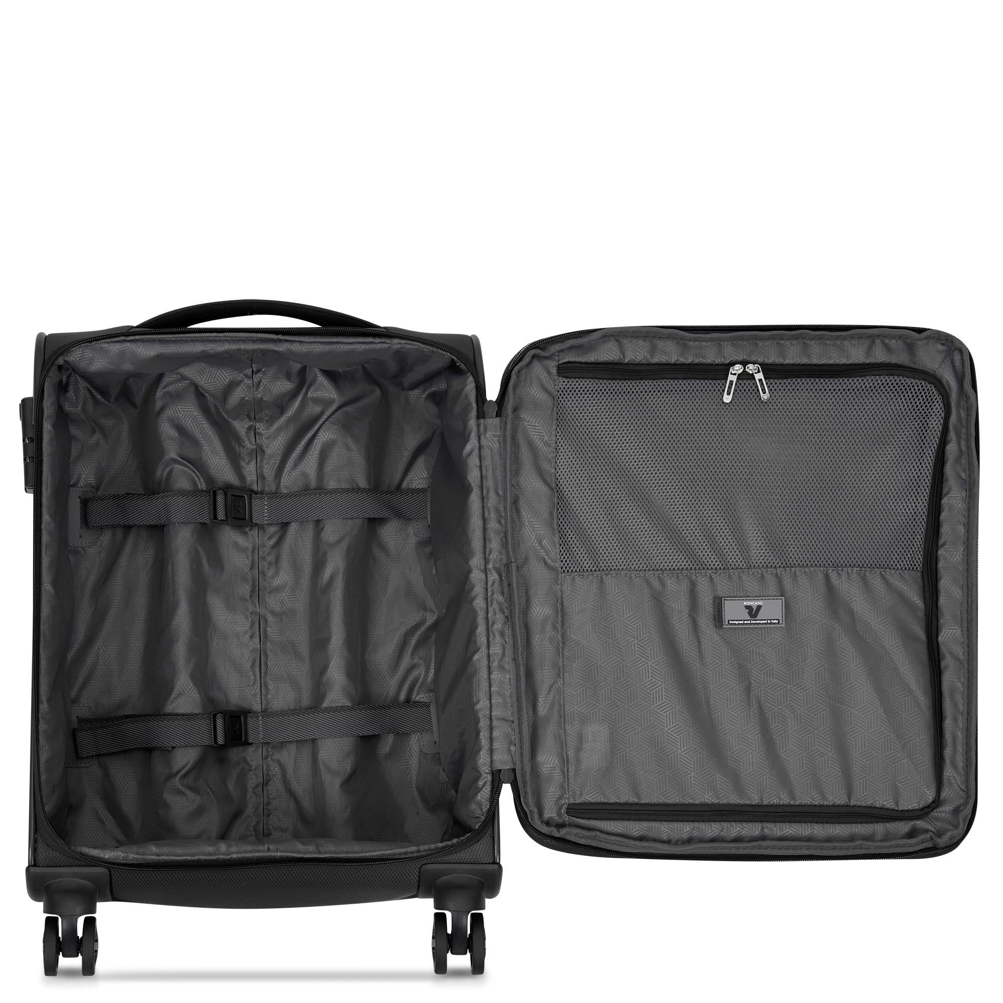 Roncato trolley cabina in tessuto "Jazz" Nero 414643.01 NERO