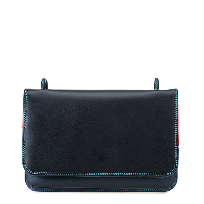 Mywalit portafogli con tracolla in pelle "Classic" Multicolor 5003.4 BLACK/PACE
