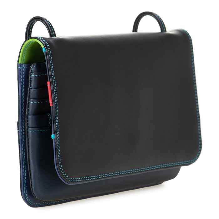 Mywalit portafogli con tracolla in pelle "Classic" Multicolor 5003.4 BLACK/PACE