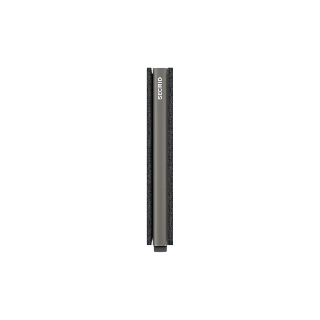 Secrid portafogli compatto in alluminio ed ecopelle "Slimwallet Mirum" Nero SMI.BLACK