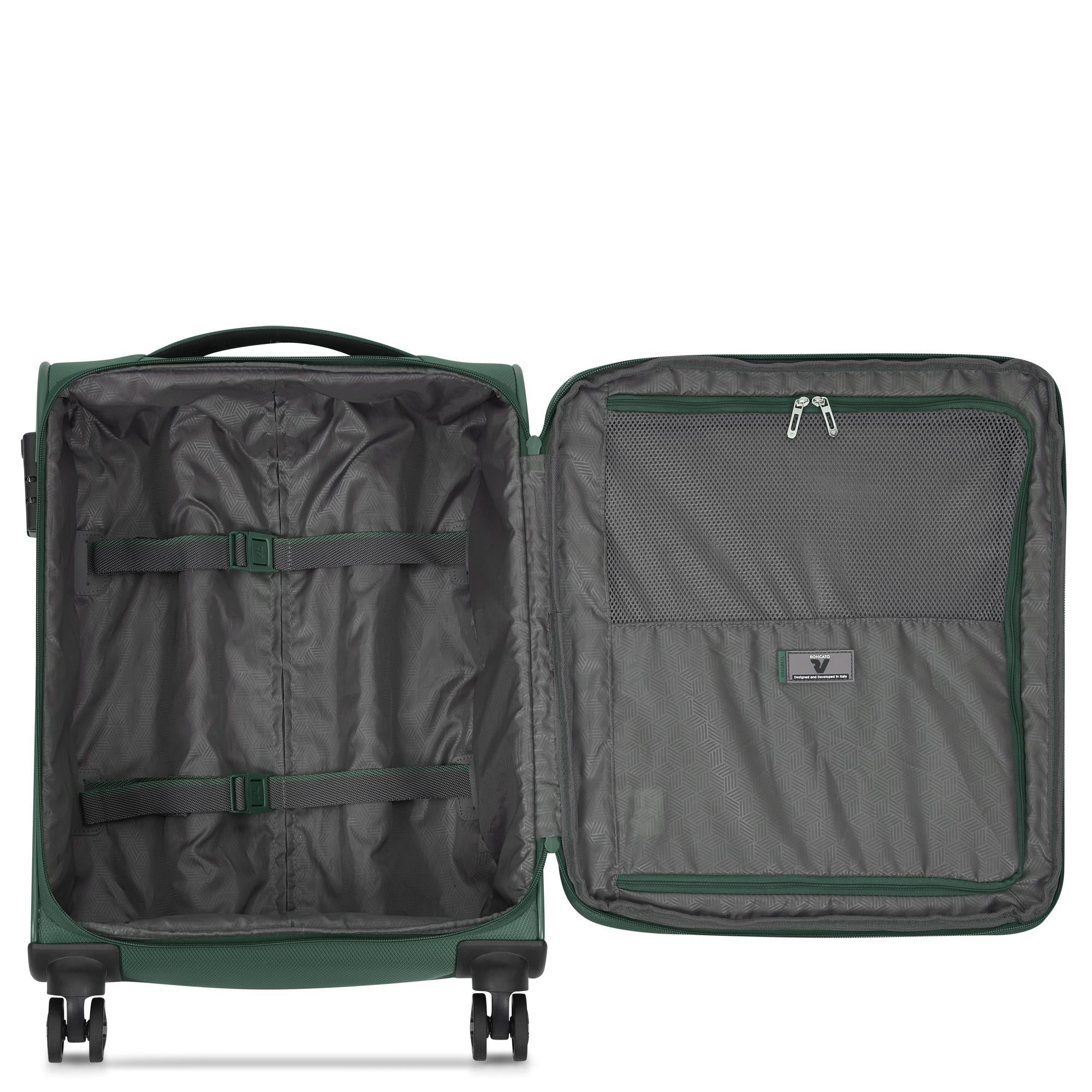 Roncato trolley cabina in tessuto "Jazz" Verde 414643.87 VERDE BOTTIGLIA