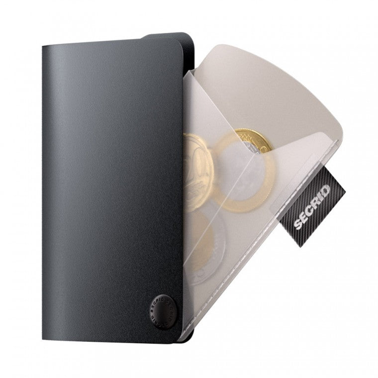 Secrid accessorio trasparente porta monete "Coin Pocket" Nero ACO.TRASPARENTE