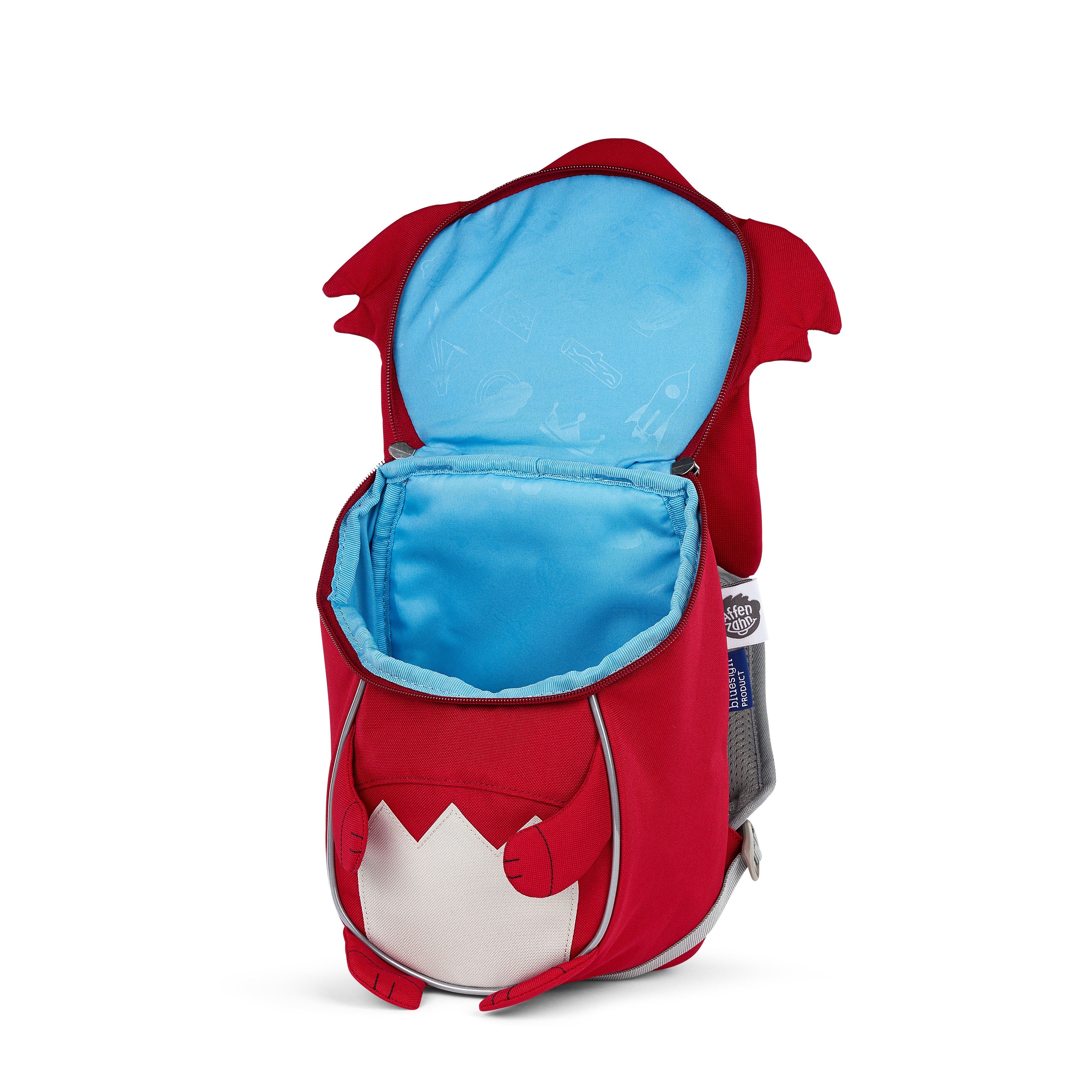 AFFENZAHN zainetto kids in tessuto Rosso PICCOLO AMICO.VOLPE