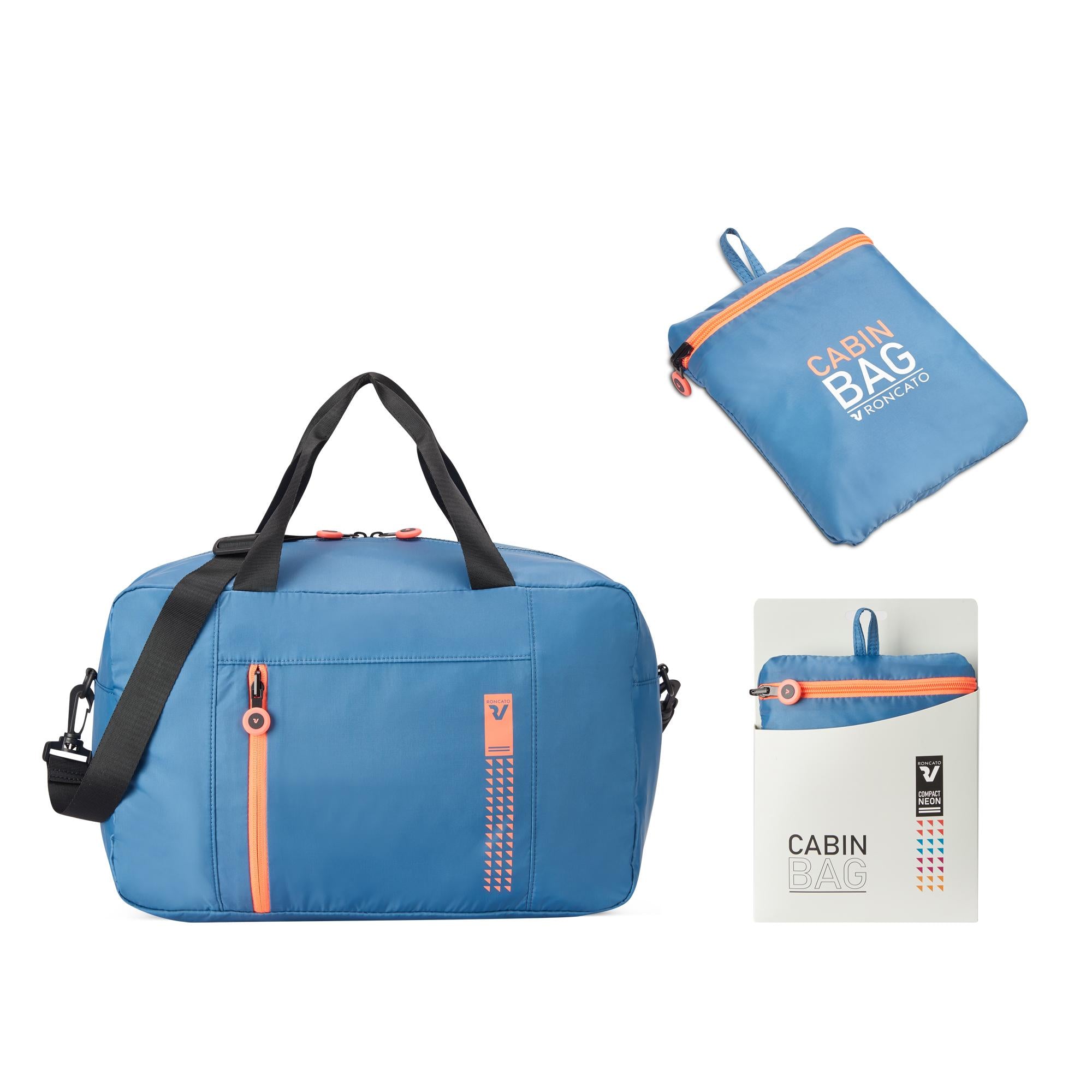 Roncato borsa richiudibile in tessuto "Neon Compac" Azzurro 412011.33 AVIO