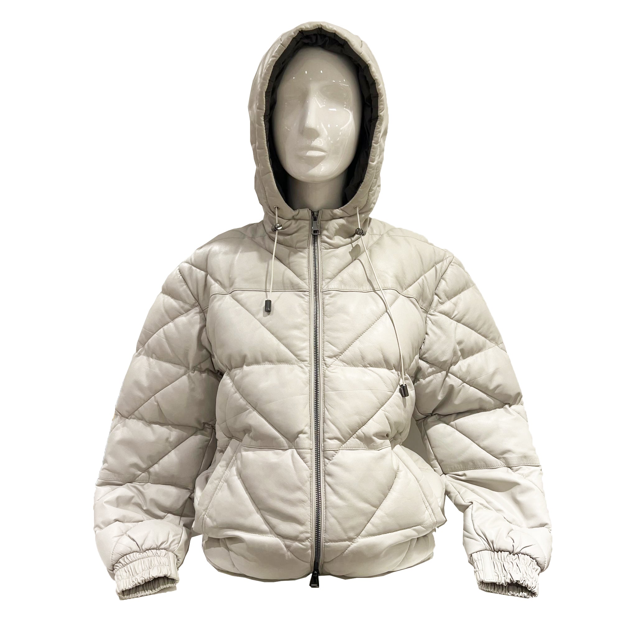 OAKWOOD giubbotto in pelle "Vanoise" Avorio 64614.CONCRETE