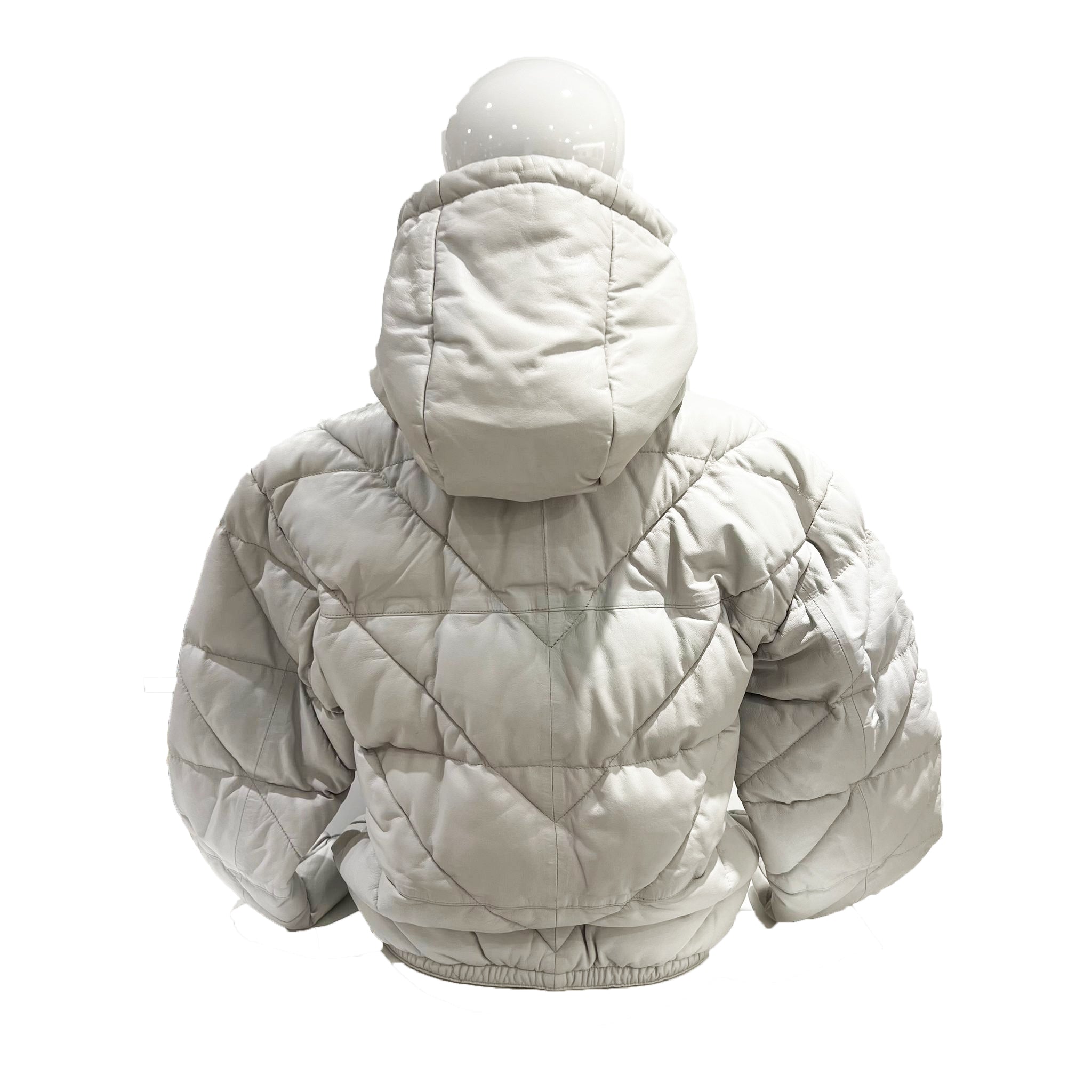 OAKWOOD giubbotto in pelle "Vanoise" Avorio 64614.CONCRETE