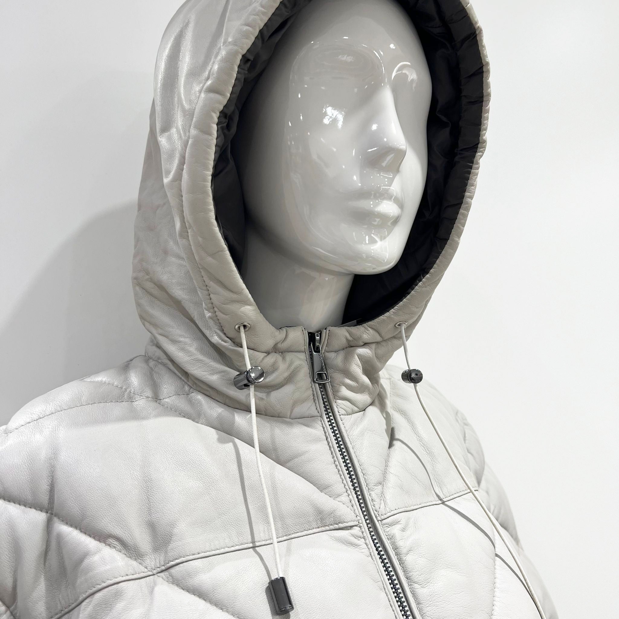 OAKWOOD giubbotto in pelle "Vanoise" Avorio 64614.CONCRETE