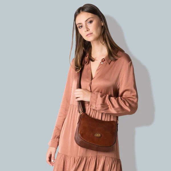 The Bridge borsa a tracolla in pelle "Story" Marrone 04273101.14