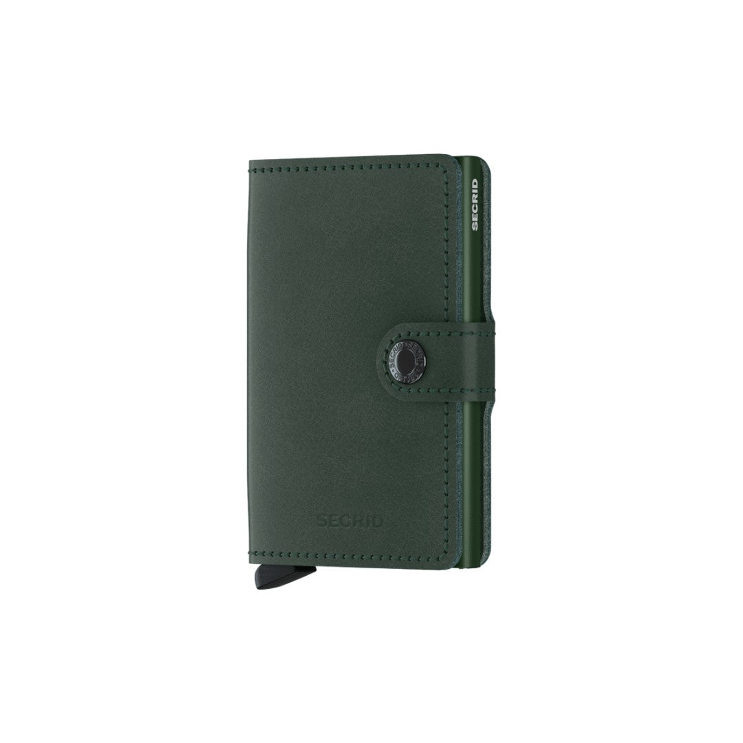 Secrid portafogli compatto in alluminio e pelle "Miniwallet Original" Verde MO.GREEN