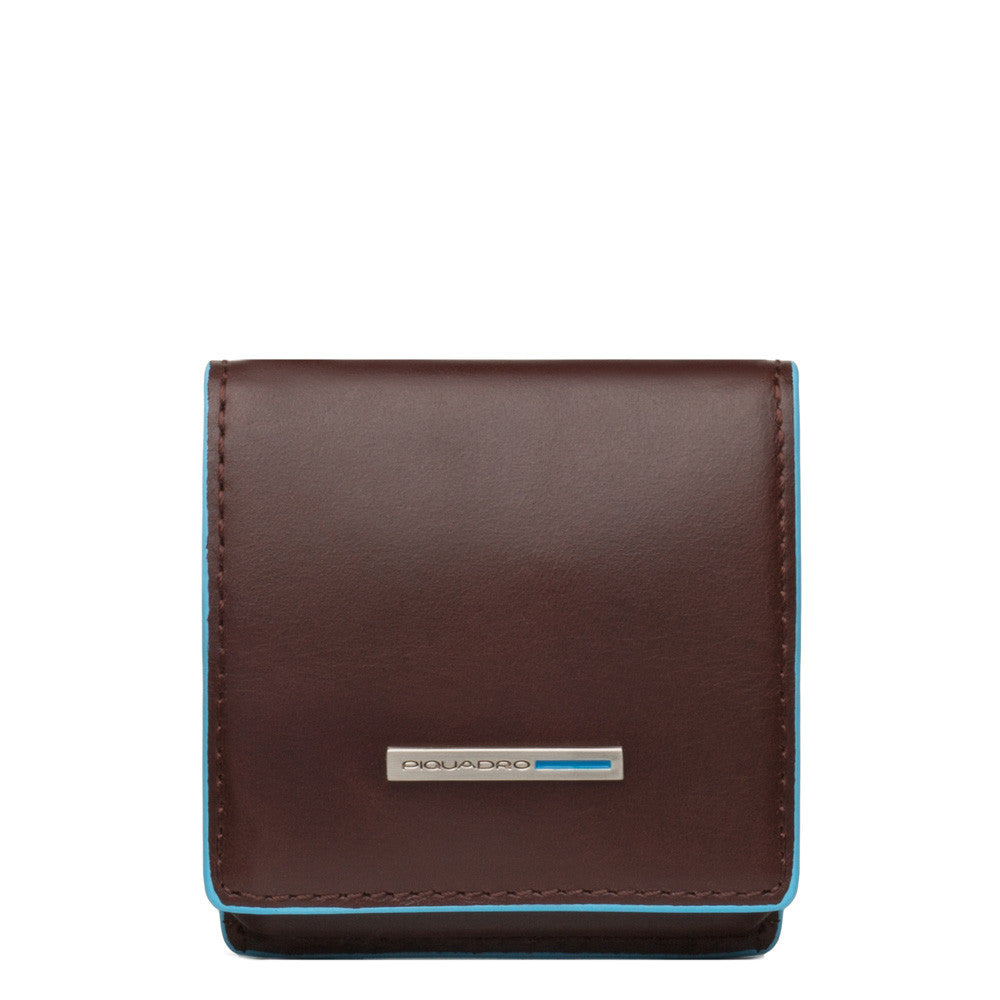 Piquadro porta monete in pelle "B2 - Blue Square" Marrone PU2634B2.MO
