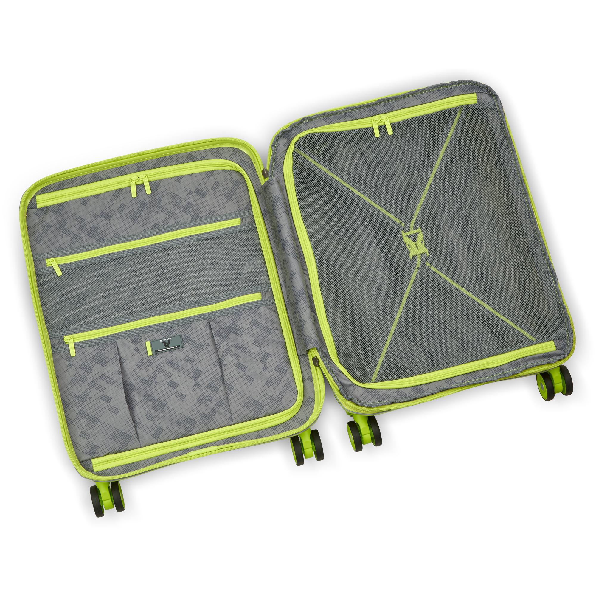 Roncato trolley cabina in polipropilene "B-Flying" Lime 418183.77 CYBER LIME