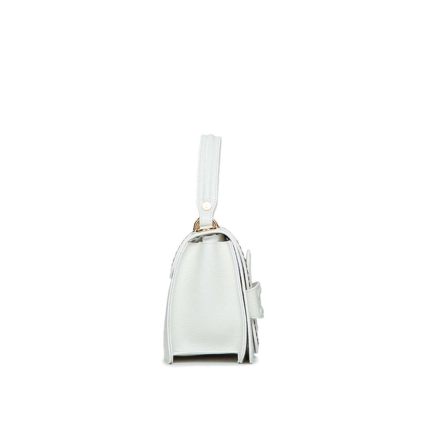 Visonà borsa a mano in pelle "Linda" Bianco 20099.BIANCO
