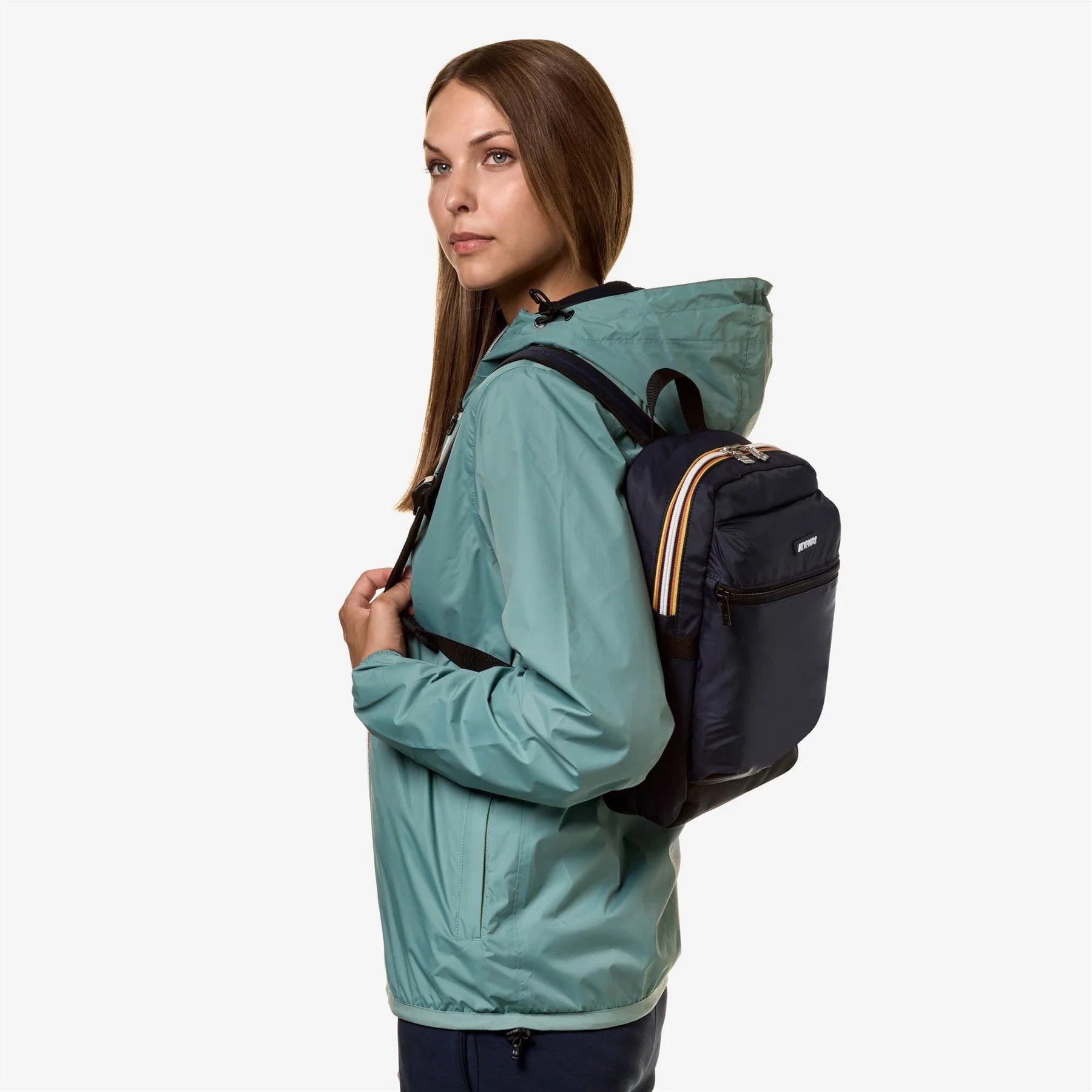 KWay zaino in tessuto "Small Laon" Blu SMALL LAON.BLUE DEPTH