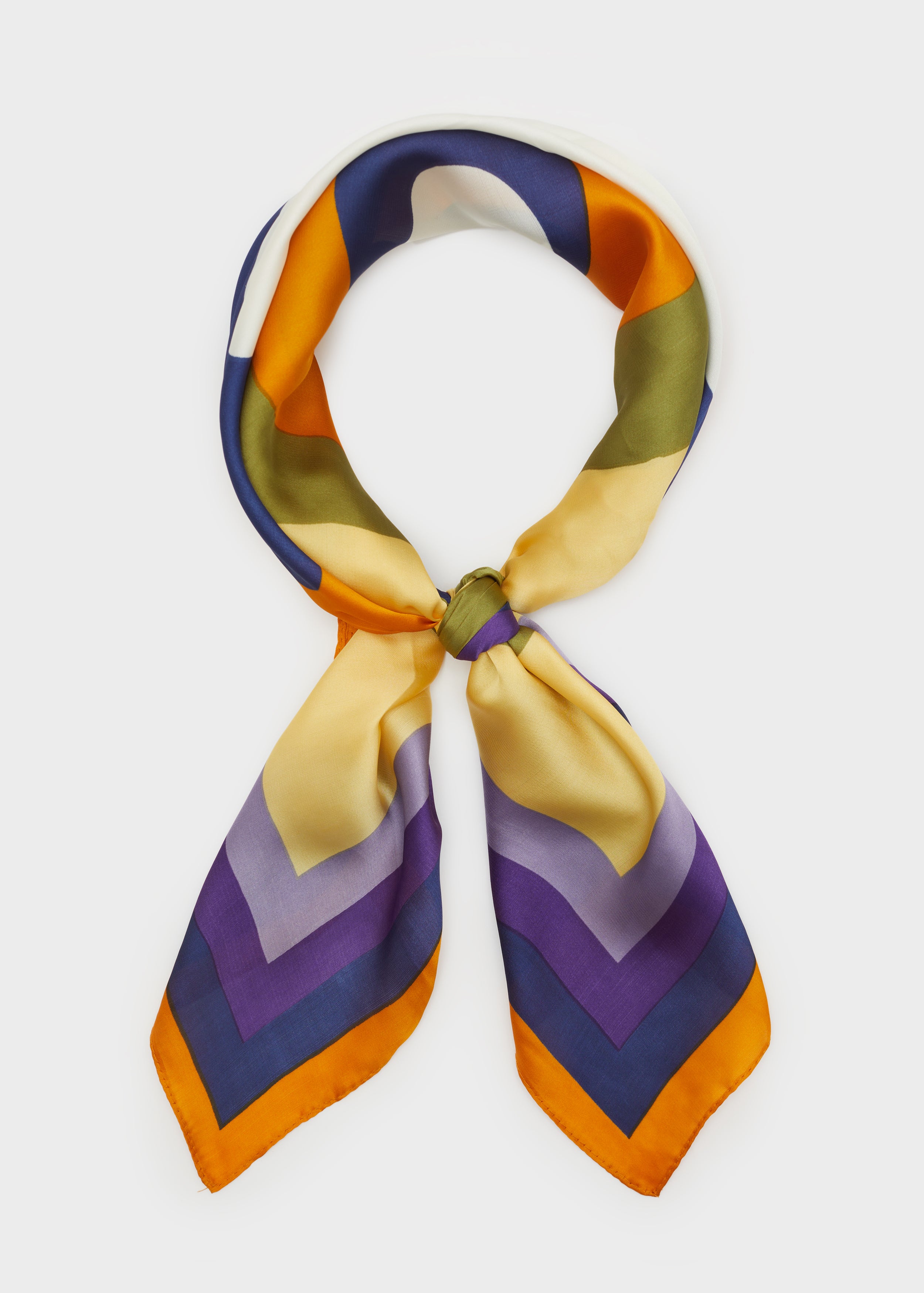 Nalì foulard in poliestere "Carrie" Multicolor BOSC0121.VIOLA/VERDE
