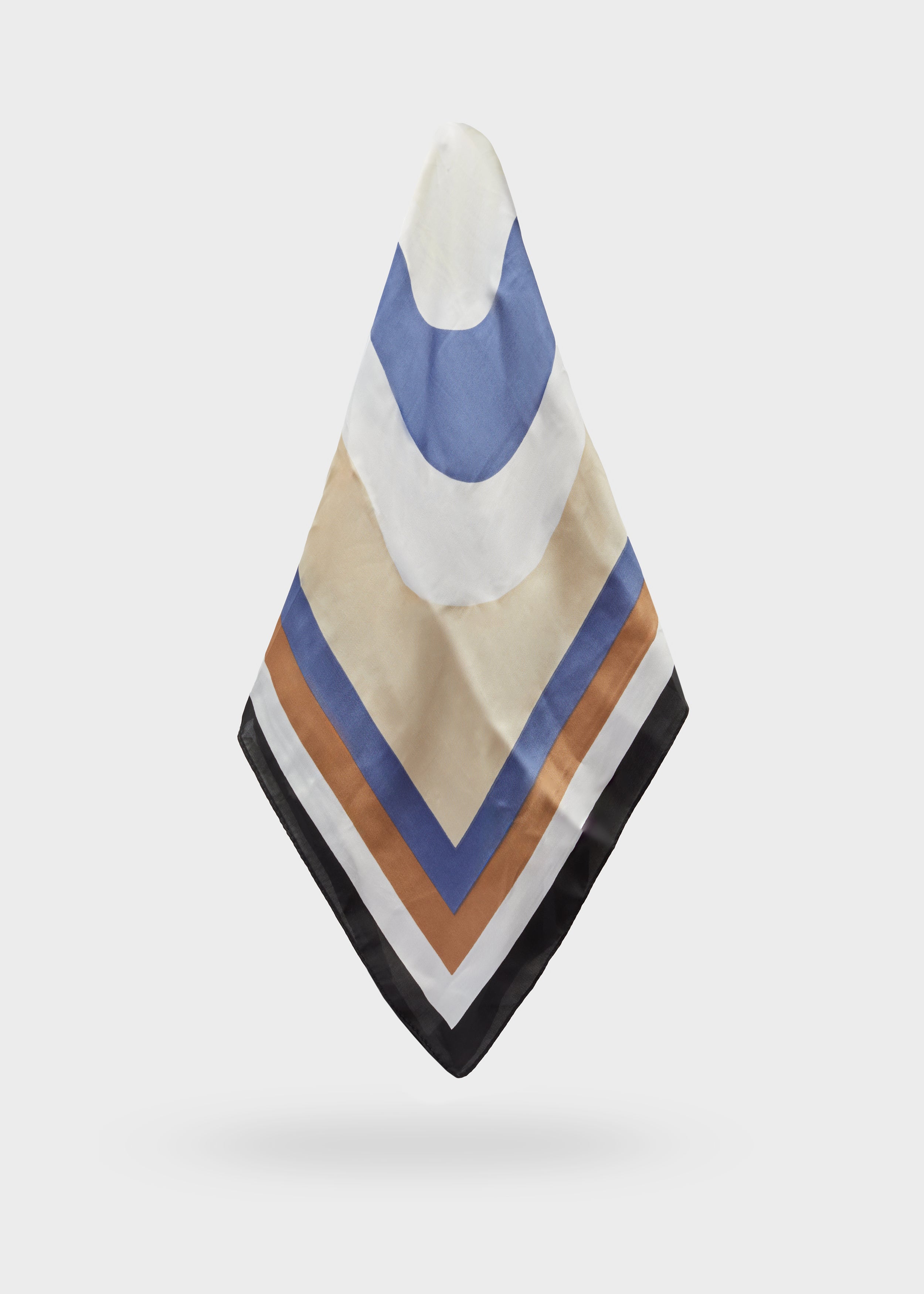 Nalì foulard in poliestere "Carrie" Multicolor BOSC0121.MARRONE/BLU