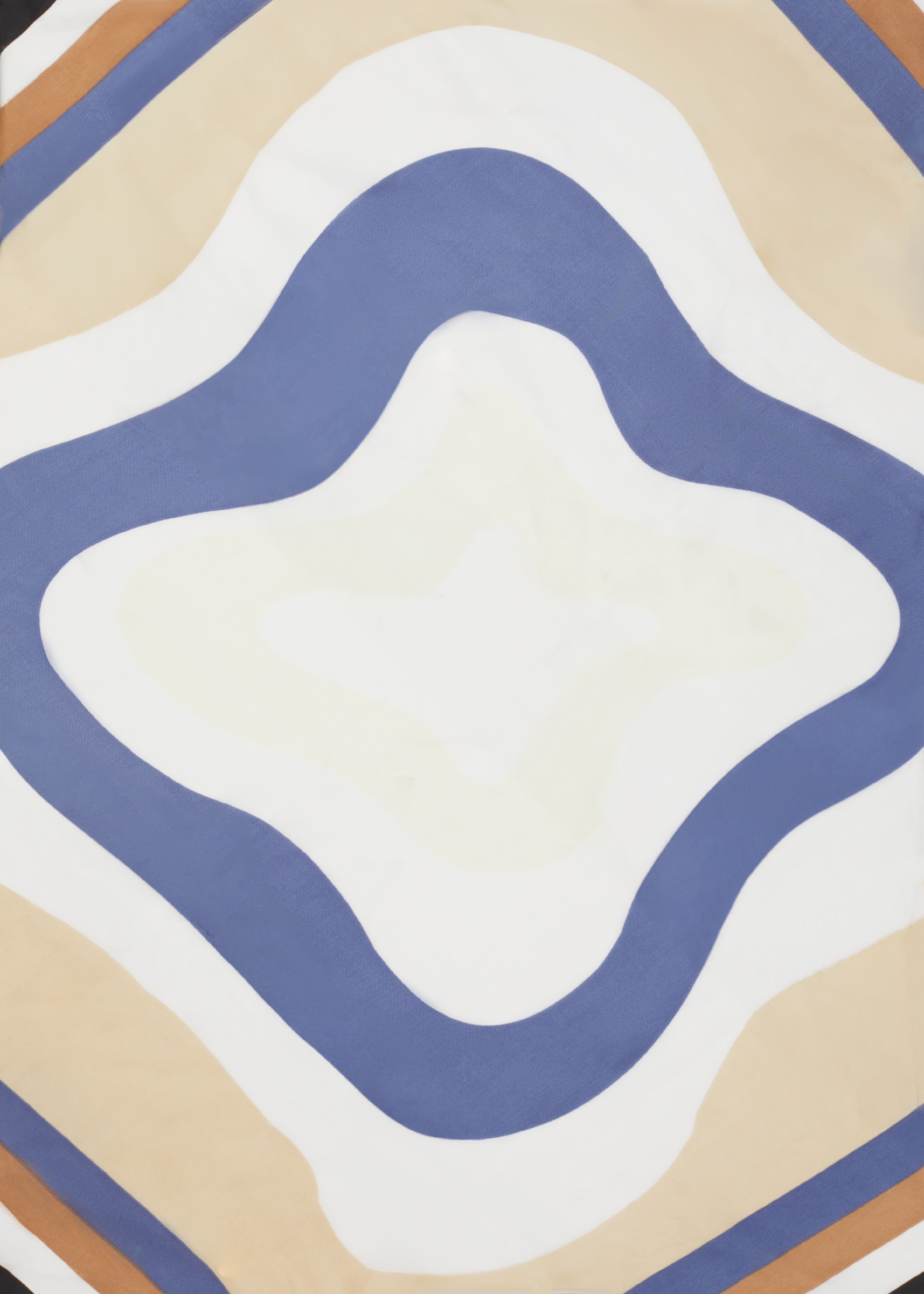 Nalì foulard in poliestere "Carrie" Multicolor BOSC0121.MARRONE/BLU