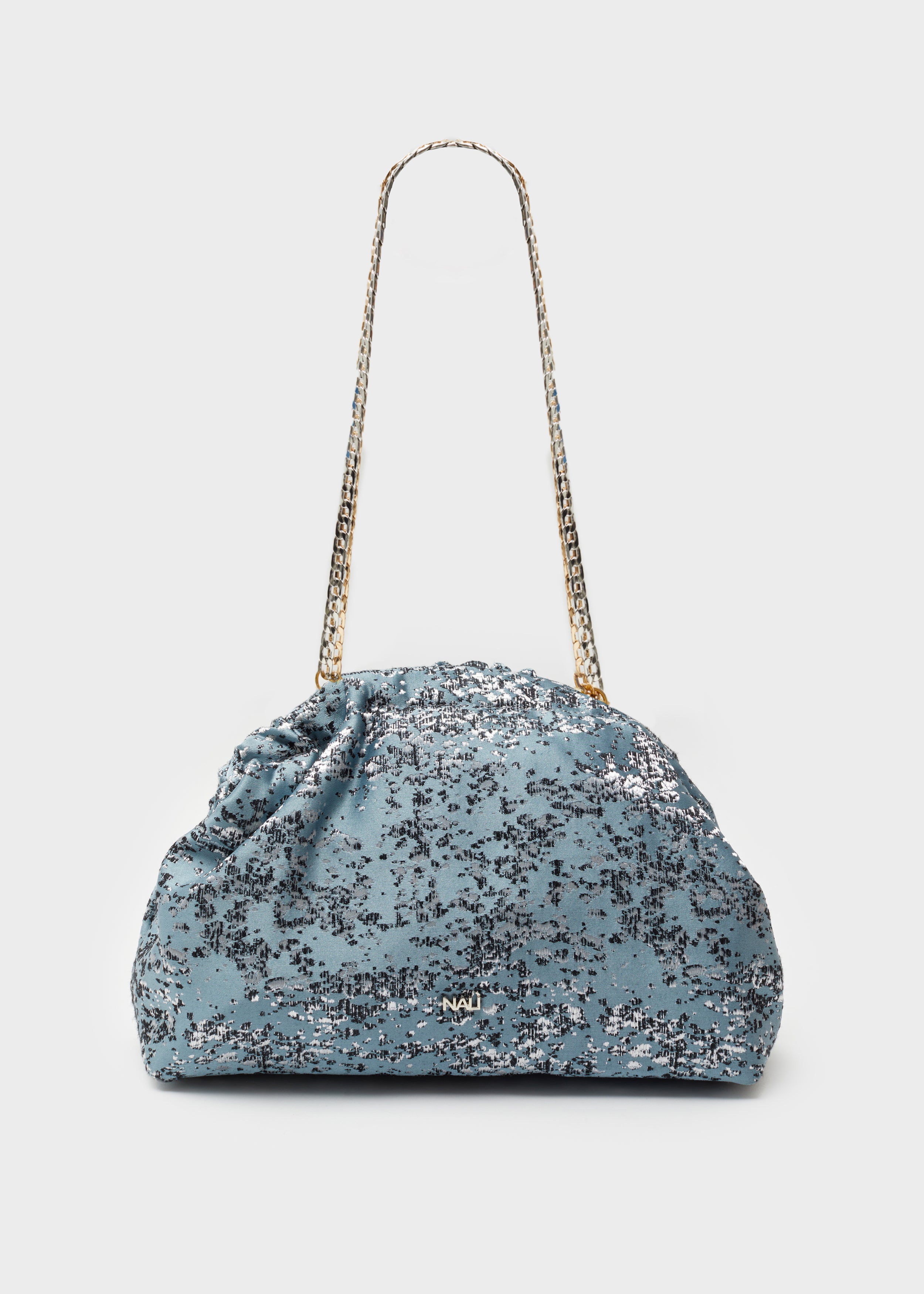 Nalì pochette in tessuto "Estrella Screziata" Azzurro WIPC0120.AZZURRO POLVERE