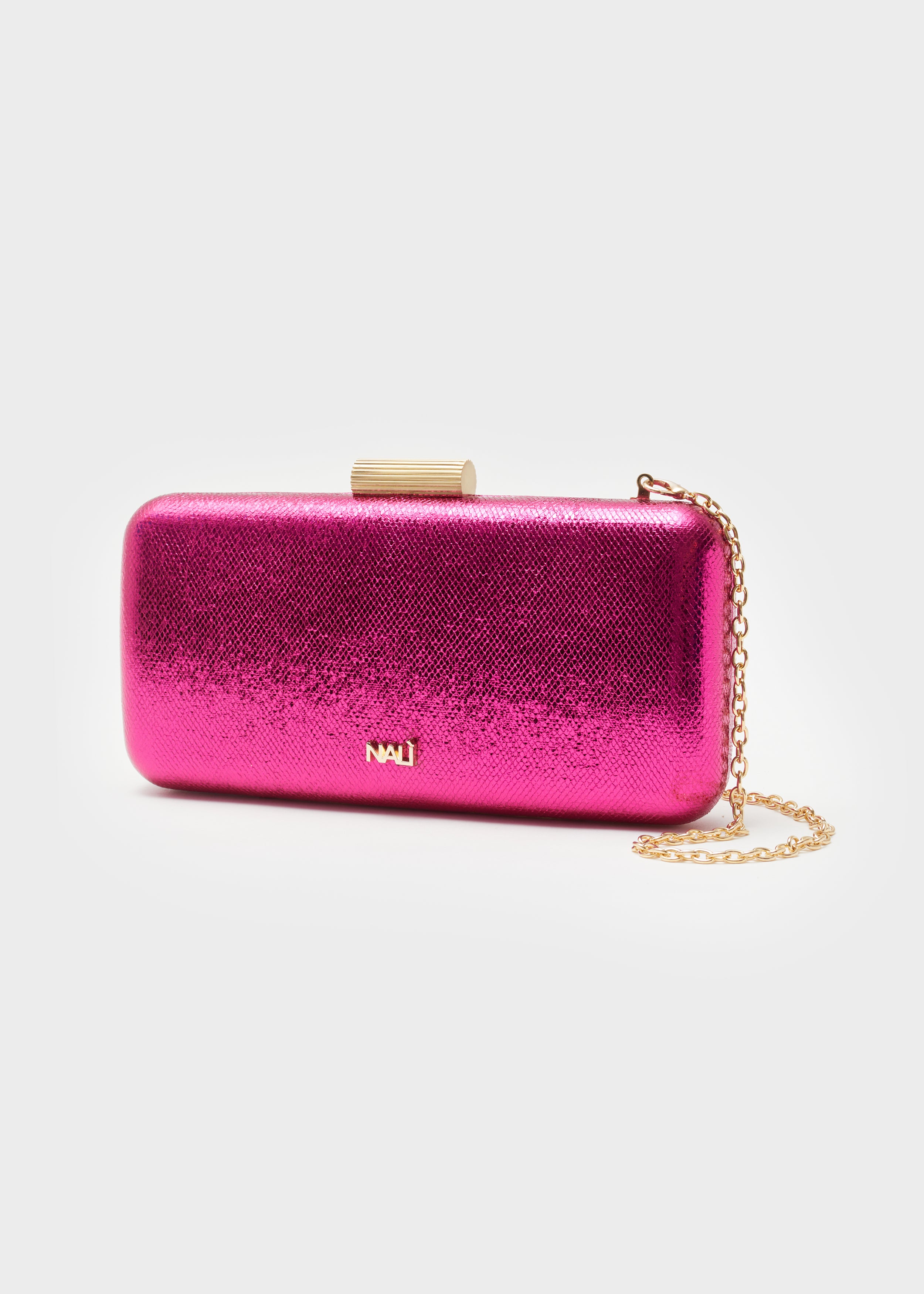 Nalì pochette in ecopelle "Nadine" Fucsia WIPC0129.FUCSIA METALLIC