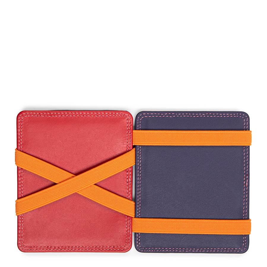 Mywalit portafogli compatto con elastici in pelle "Classic" Multicolor 111.75 SANGRIA MULTI